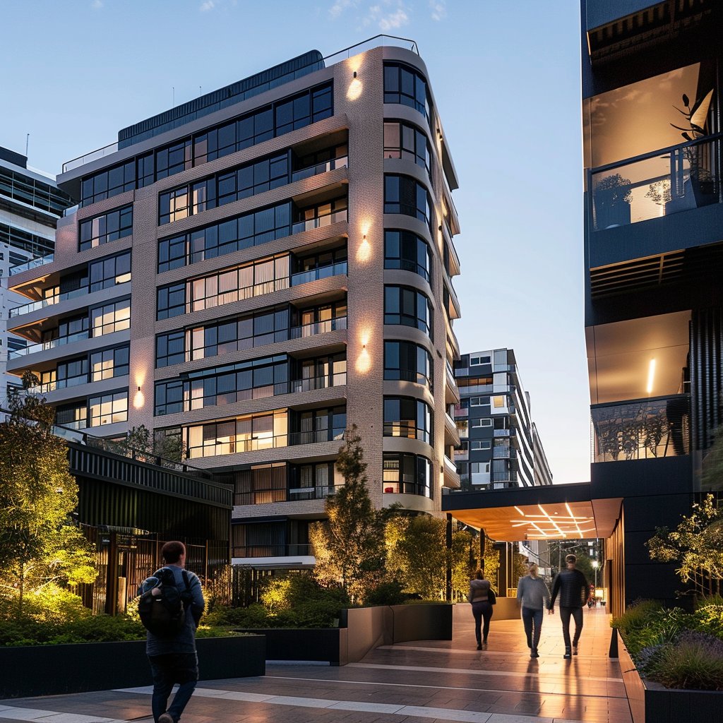 Living sector — pathways between buildings